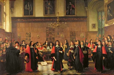 La expulsión de los becarios en 1687, 1884